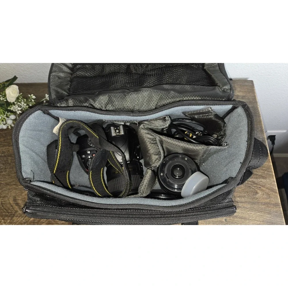 Nikon D3300 DSLR Camera Kit 18-55mm VR II 55-200mm VR II 2 Batteries Charger Bag